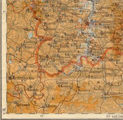 Karte aus dem Jahre 1939 - Quadrant 3