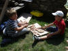 Ferienspiel Kollmitz 2011- Scherben zusammensetzen